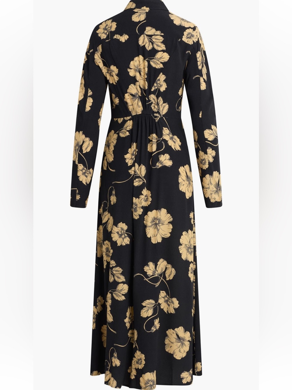 NEW Favorite Daughter The Icon Floral Print Long Sleeve Shirtdress In Noir Fleur - Picture 5 of 12